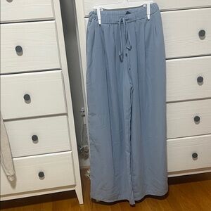 Cider Light Blue Wide-Leg Trousers